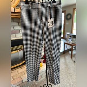 41 Hawthorn Trousers Pants Size 8 black&white ankle length